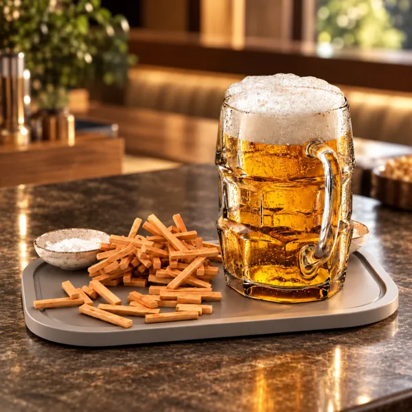 Foamy Beer Mug and Snack Tray 3D Model back