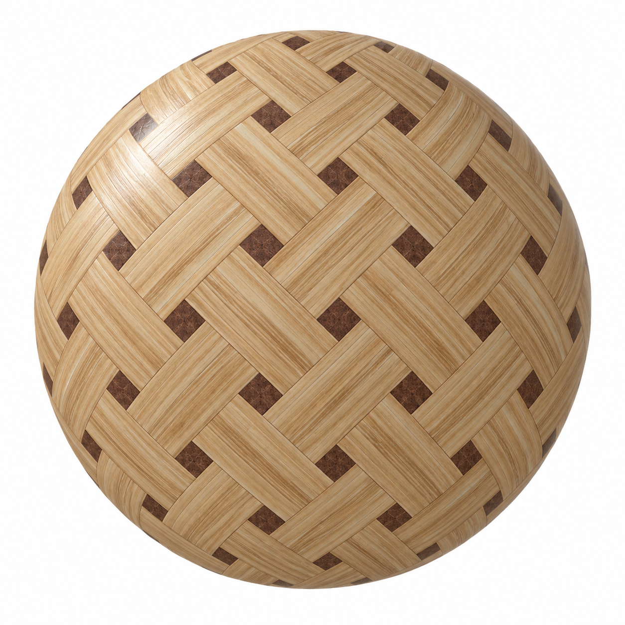 Light Honey Basket Weave Brown Inlay Parquet Texture 1
