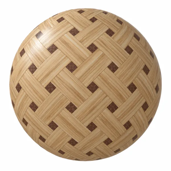 Light Honey Basket Weave Brown Inlay Parquet Texture