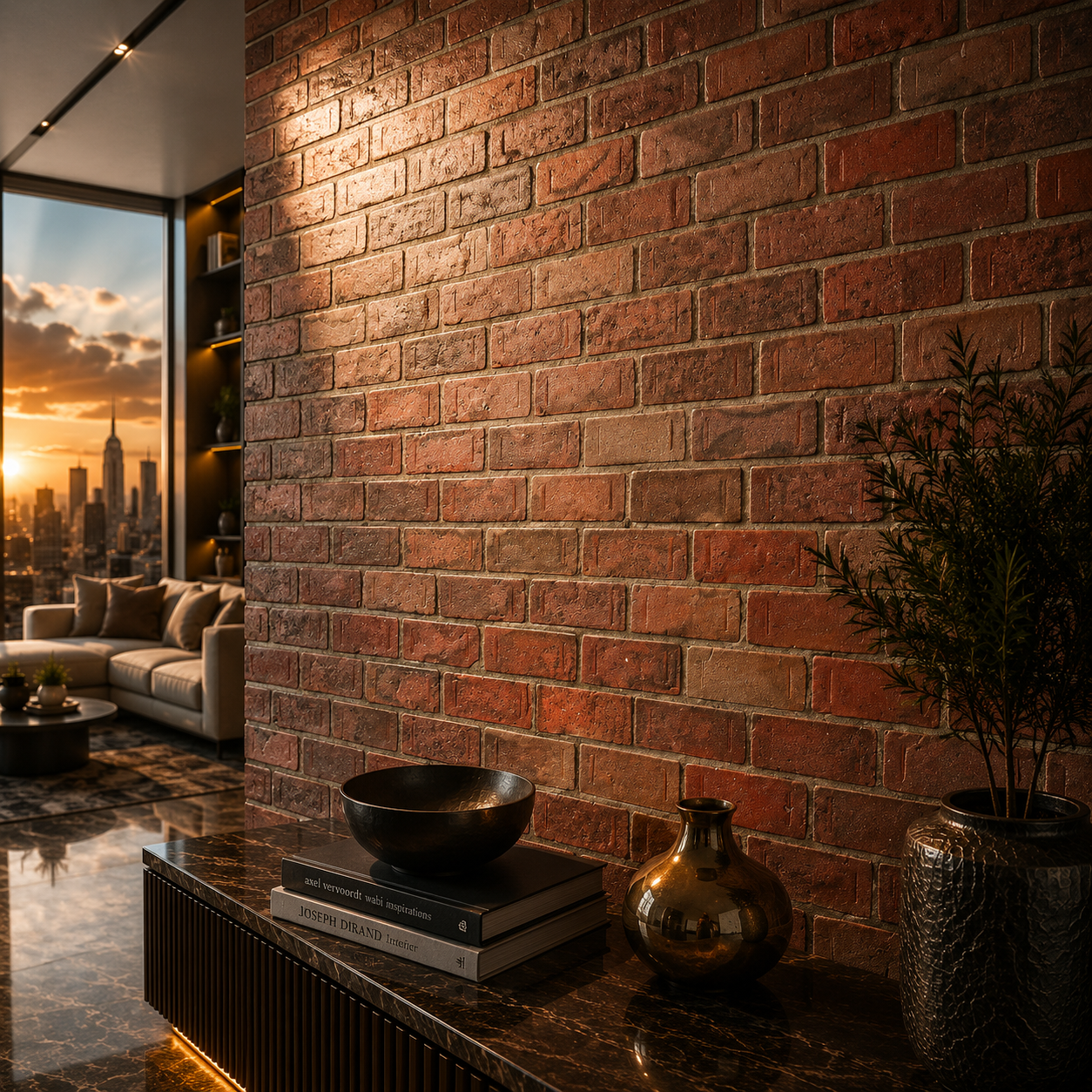 Rustic Clay Blend Warm Red Brick Texture 2