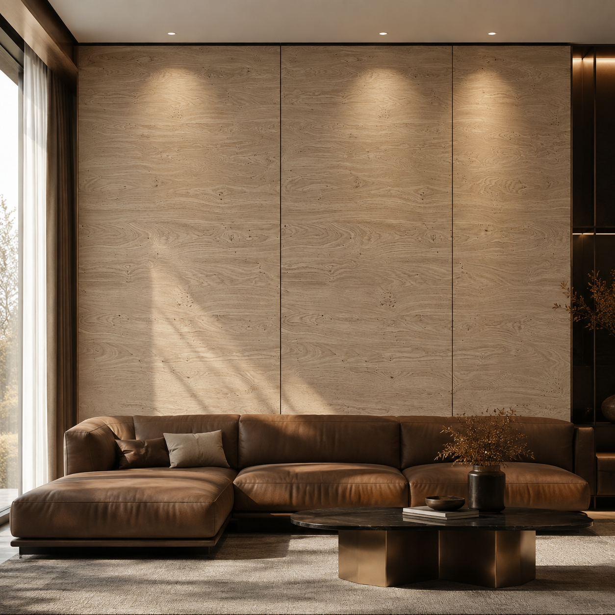 Light Beige Flowing Grain Wood Texture 2