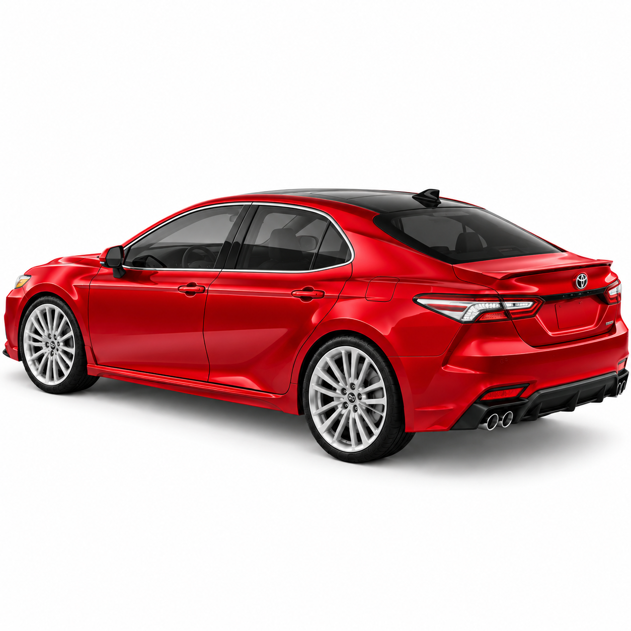 Red Modern Sedan Car 3D Model 3