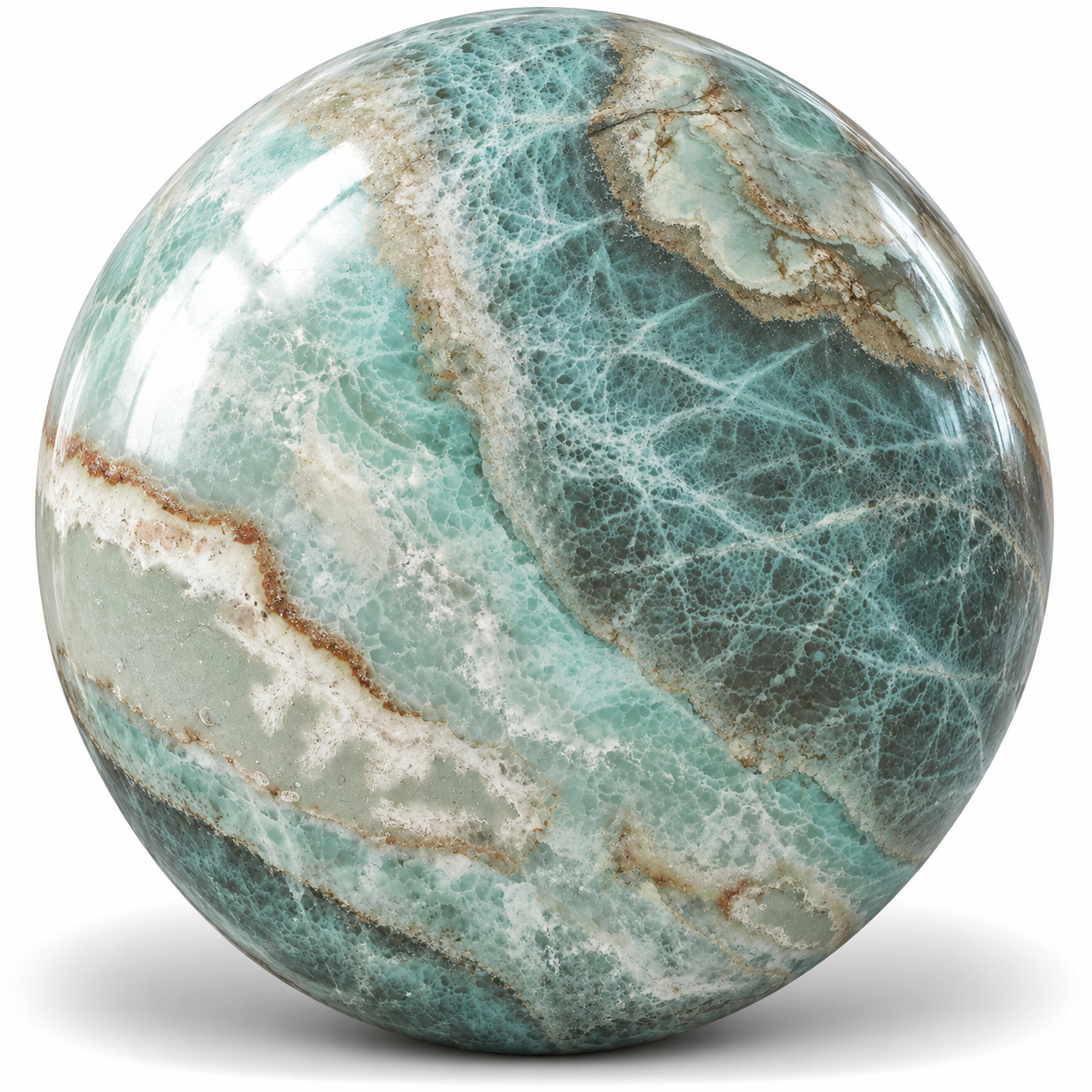 Aqua Green Clouded Onyx Effect Ceramic Texture 1