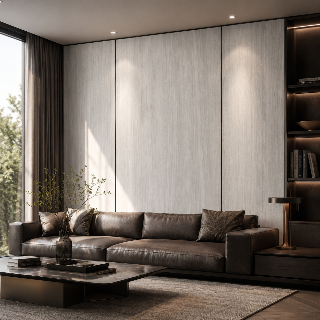Whitewashed Fine Linear Grain Wood Texture 2