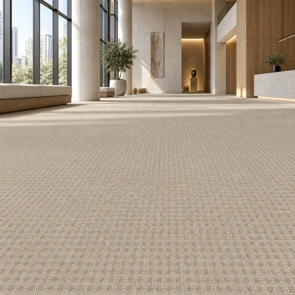 Warm Beige Dense Loop Weave Carpet Texture back