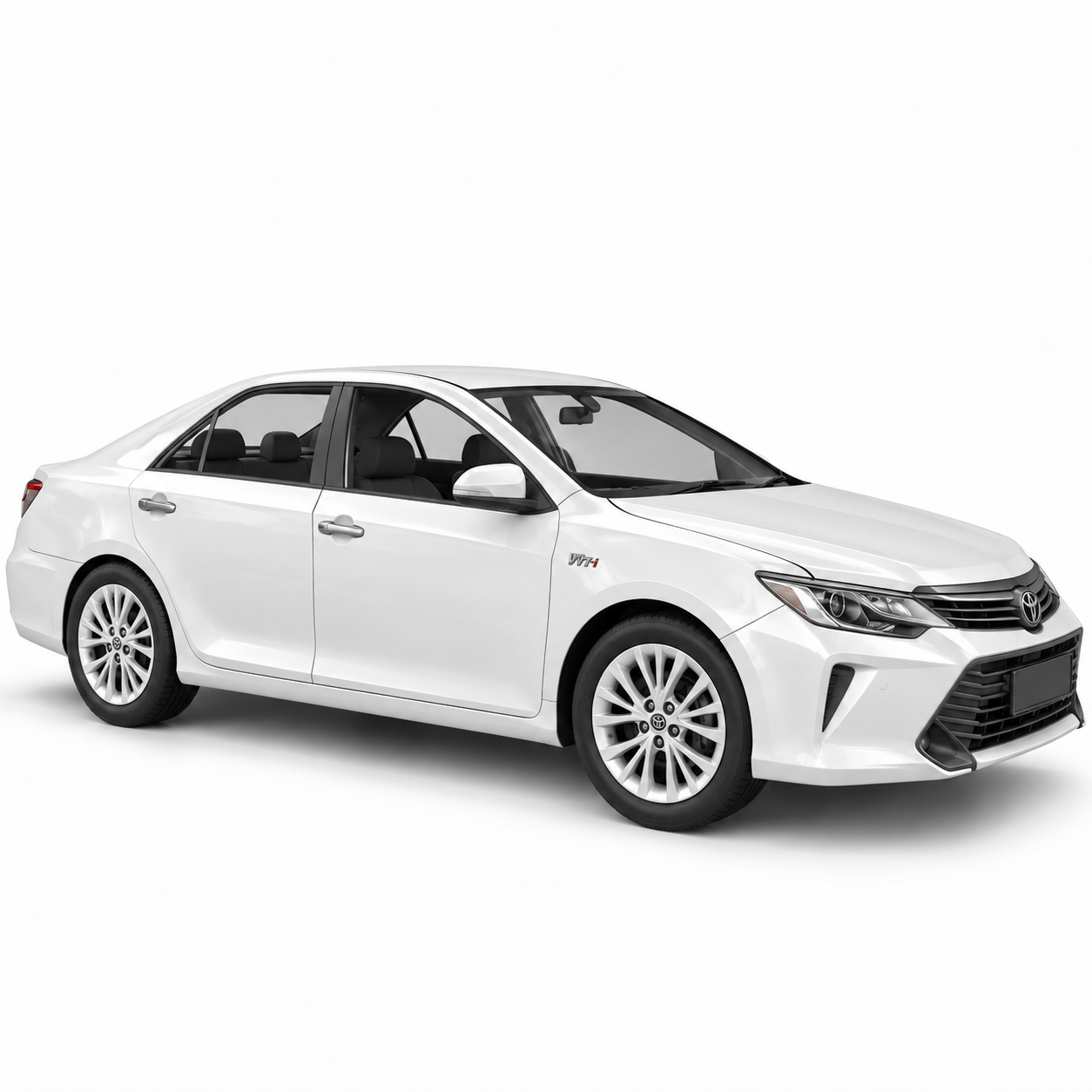 White Modern Sedan Car 3D Model 1