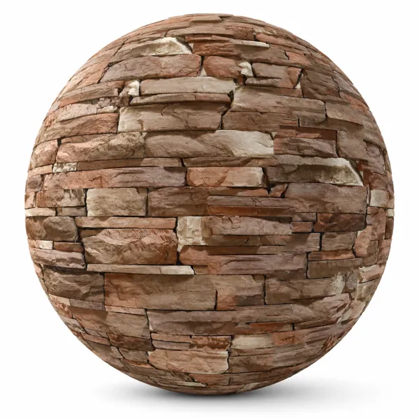 Warm Rust Stacked Stone Texture – Layered Split Faces Texture