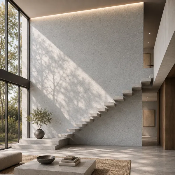 Cool Light Grey Fine Pitted Concrete Texture back