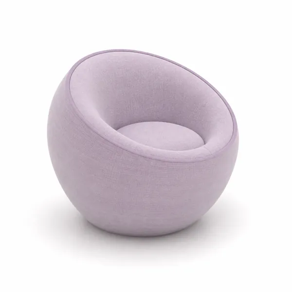 Soft Lavender Bowl Lounge Chair 3D Model