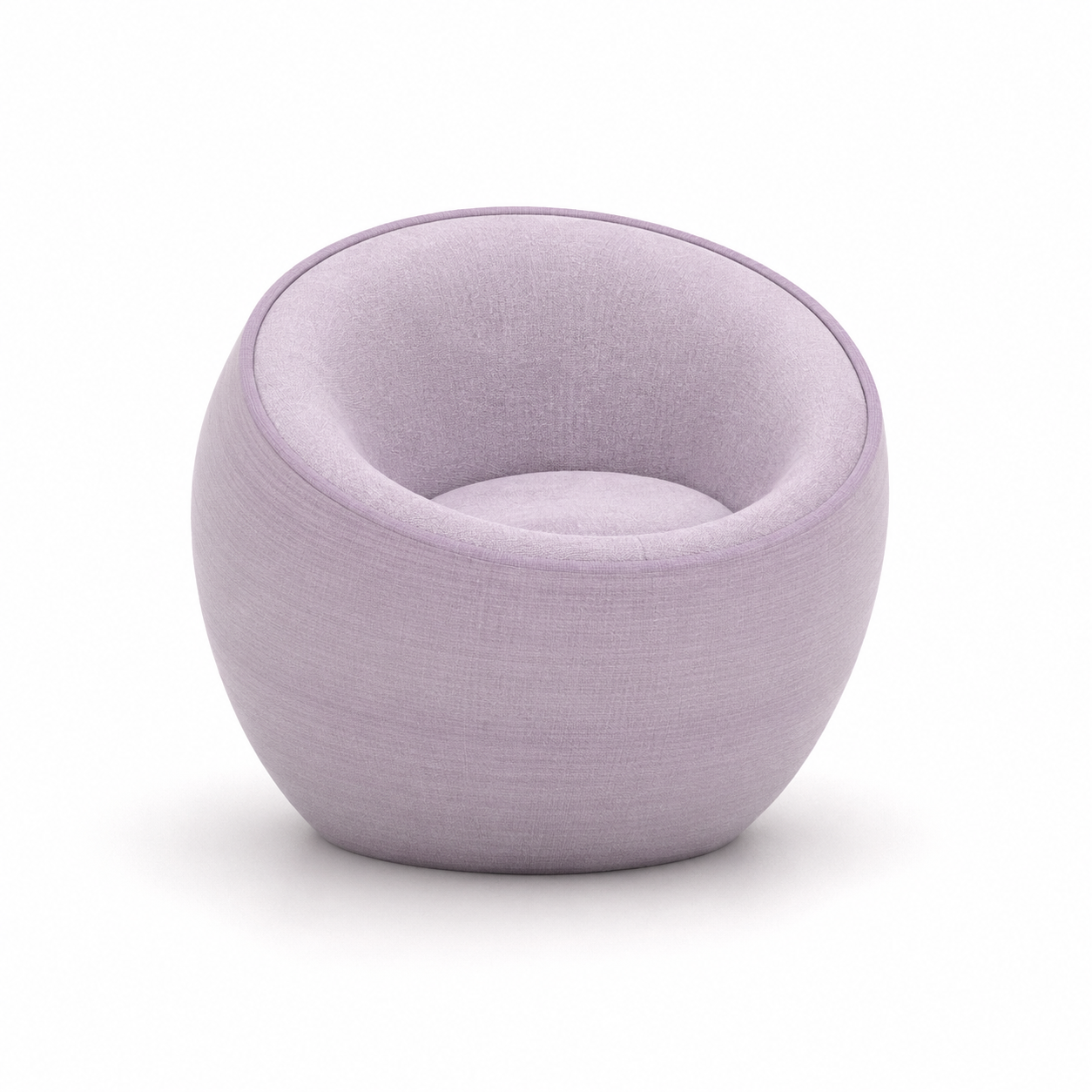Soft Lavender Bowl Lounge Chair 3D Model 3