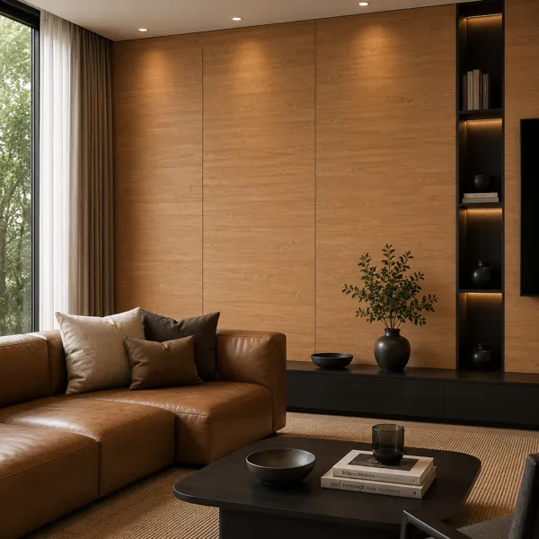 Warm Amber Wood Texture – Layered Flowing Grain back