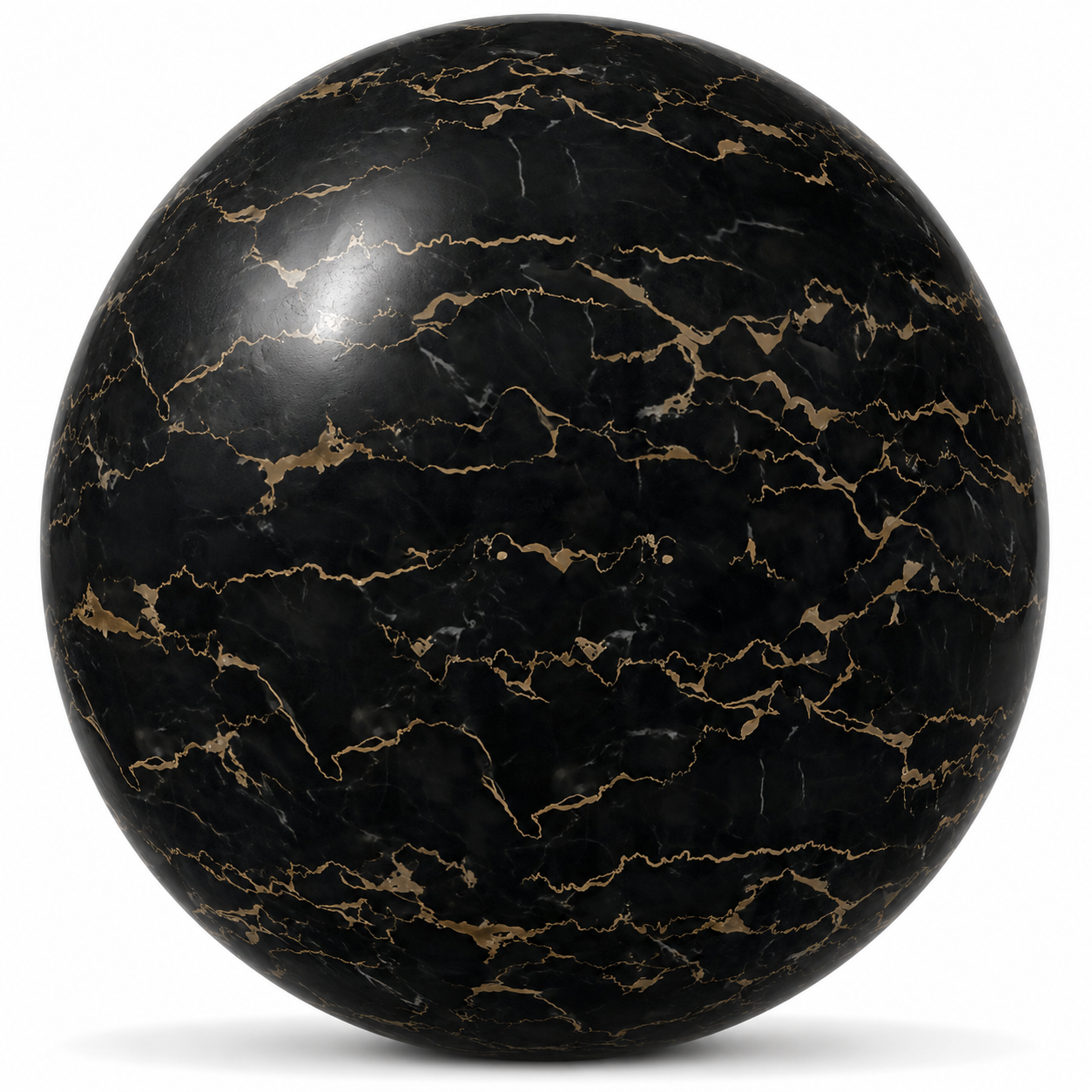 Black Gold Veined Marble Texture 1