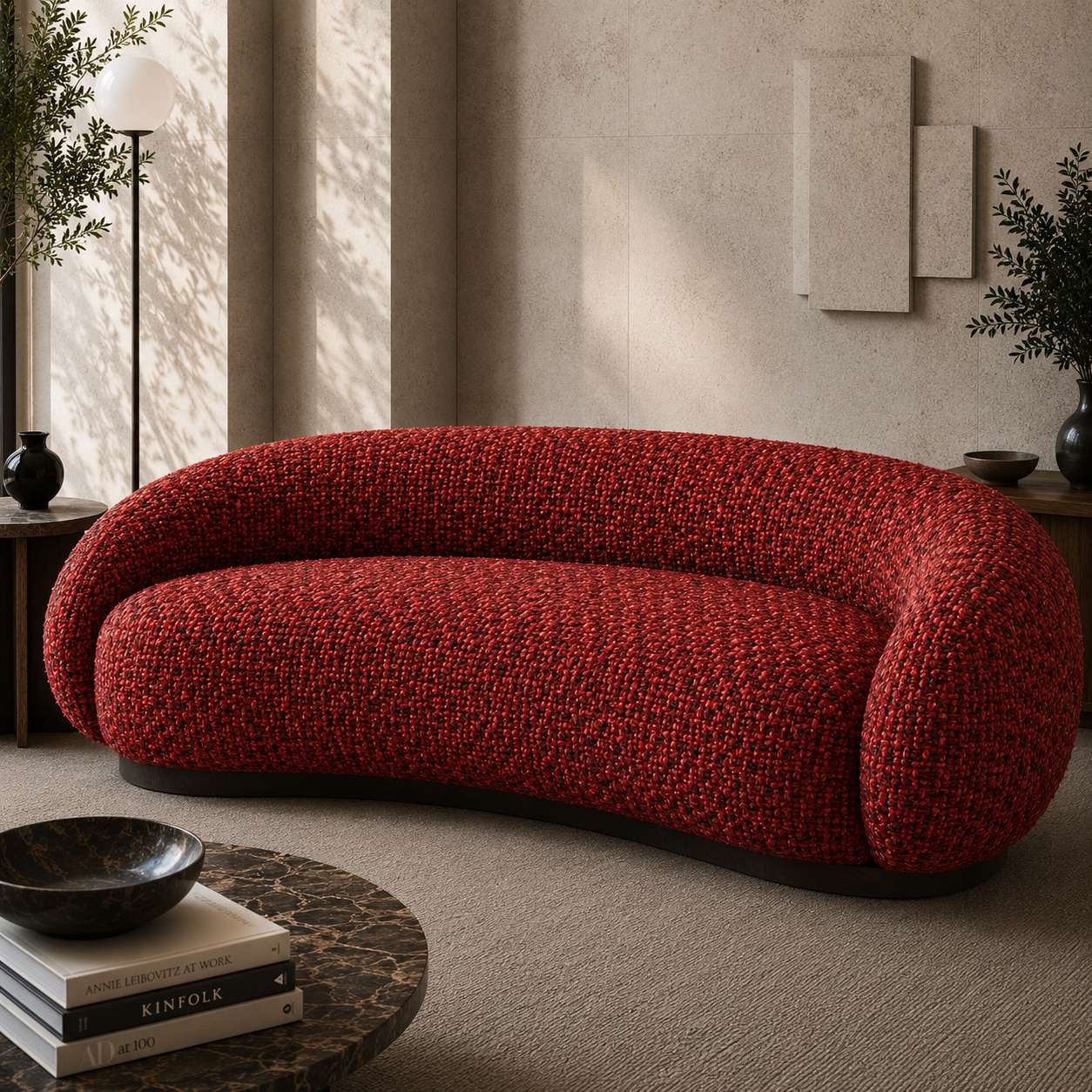 Basket Weave Deep Red Fabric Texture 2