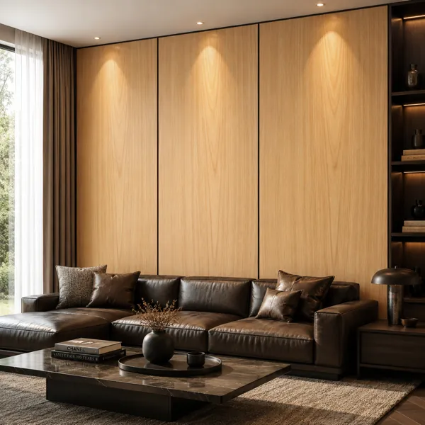Warm Golden Fine Grain Wood Texture back