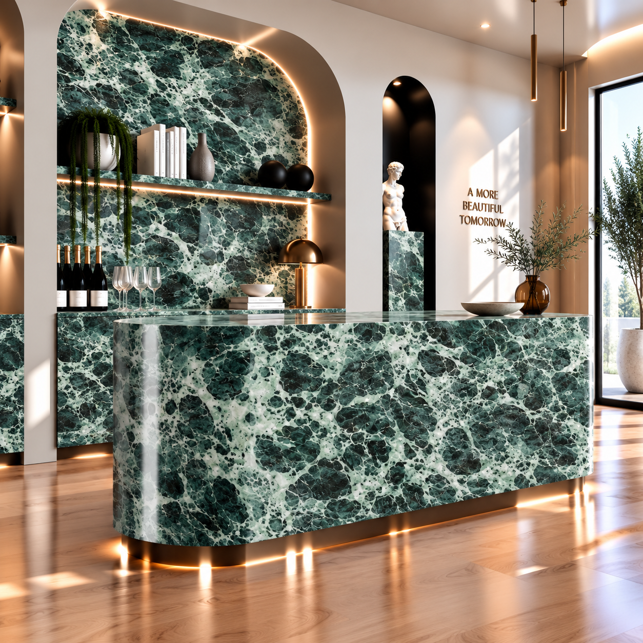 Deep Emerald Breccia White Vein Marble Texture 2