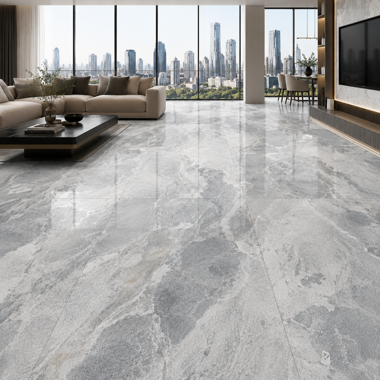 Silver Grey Layered Mineral Ceramic Texture 2