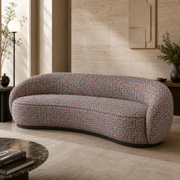 Multicolor Speckled Woven Fabric Texture back