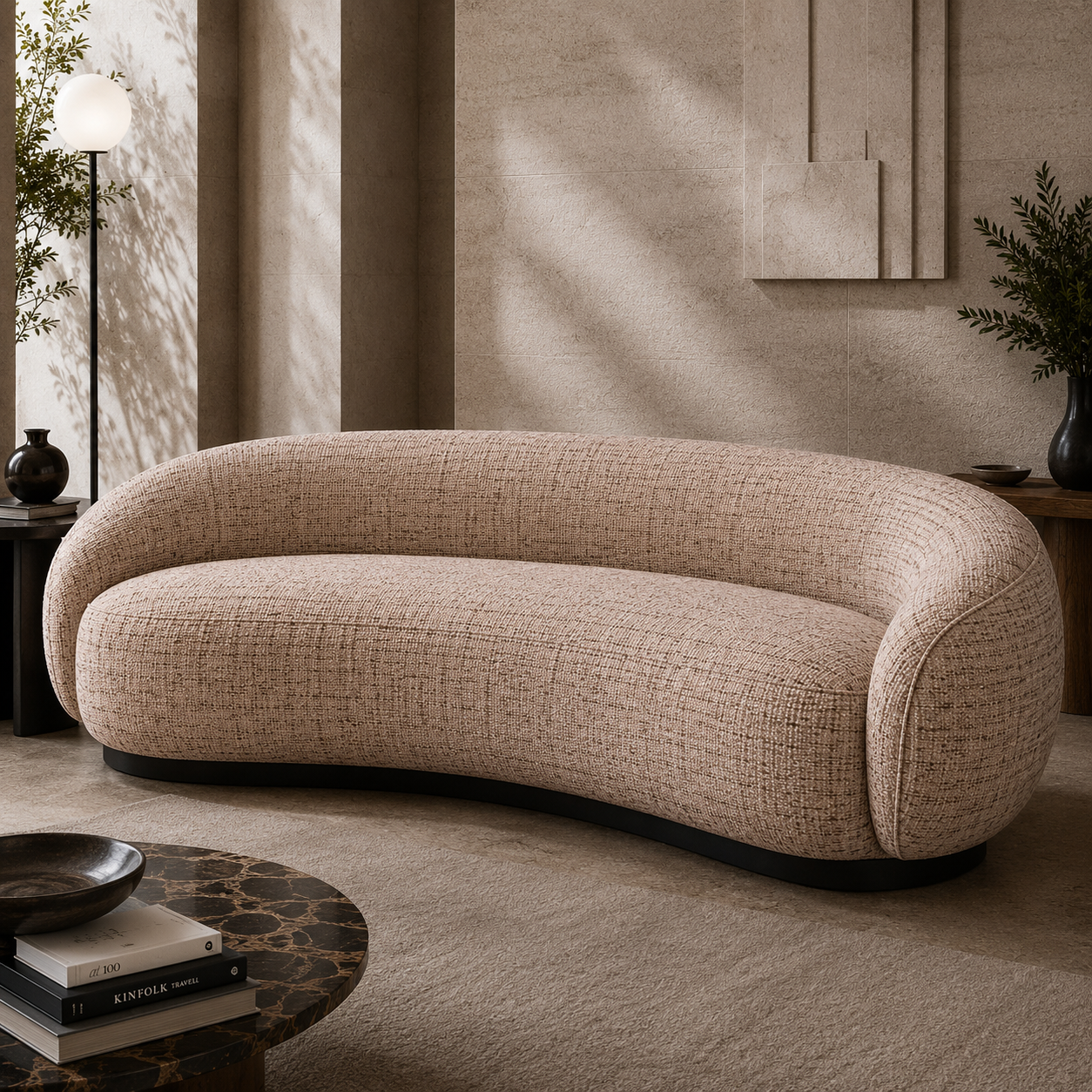 Natural Beige Linen Look Woven Fabric Texture 2