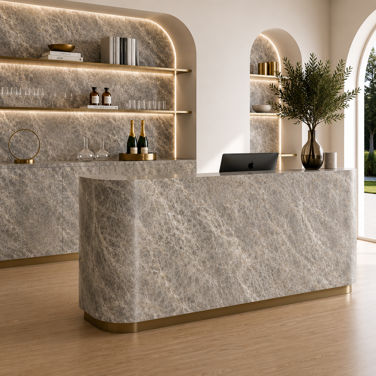 Warm Grey Spider Vein Marble Texture 2