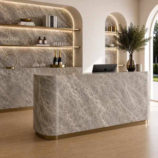 Warm Grey Spider Vein Marble Texture back