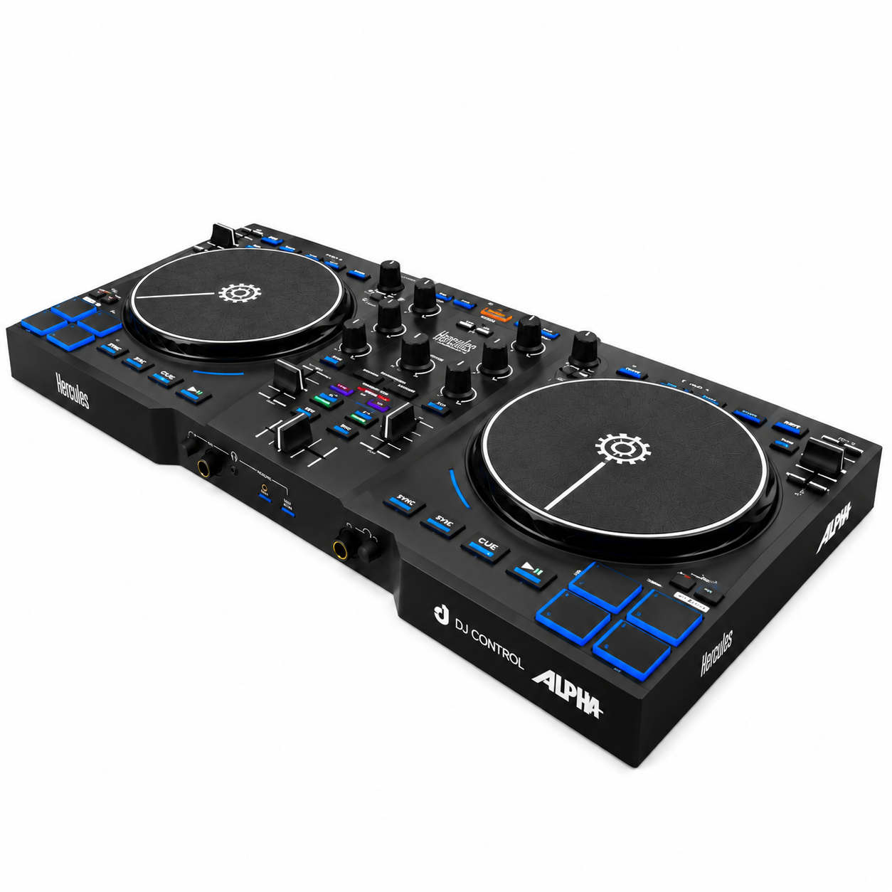 Black Dual Deck DJ Controller 3D Model 3