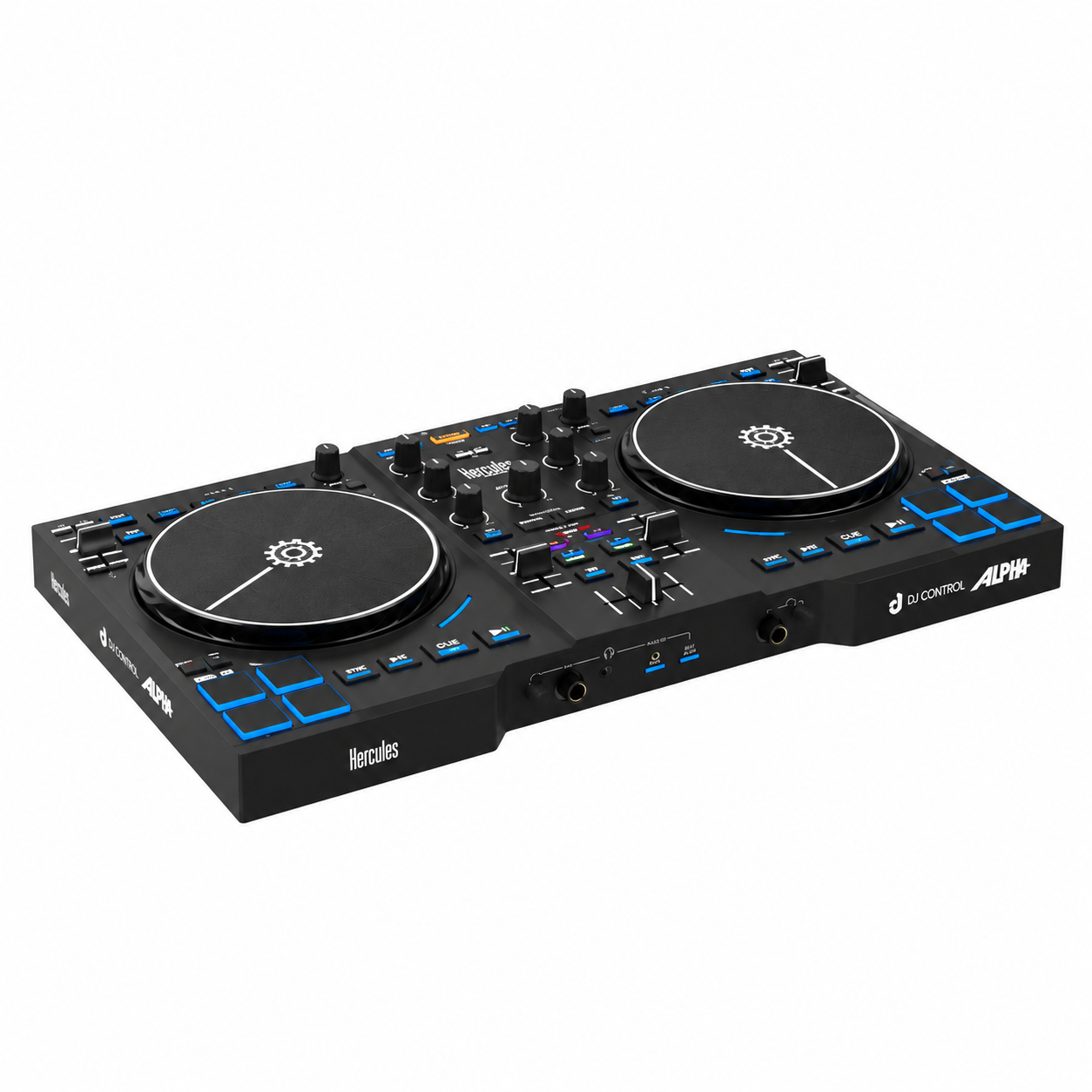 Black Dual Deck DJ Controller 3D Model 1