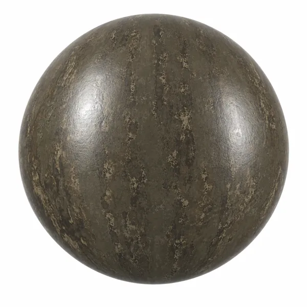 Dark Olive Vertical Weathered Patina Metal Texture