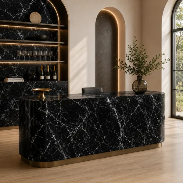 Black Marble – Dense White Spiderweb Veins back