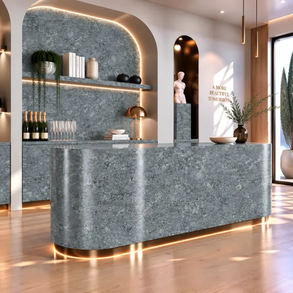 Cool Grey Fragmented Grain Marble Texture back