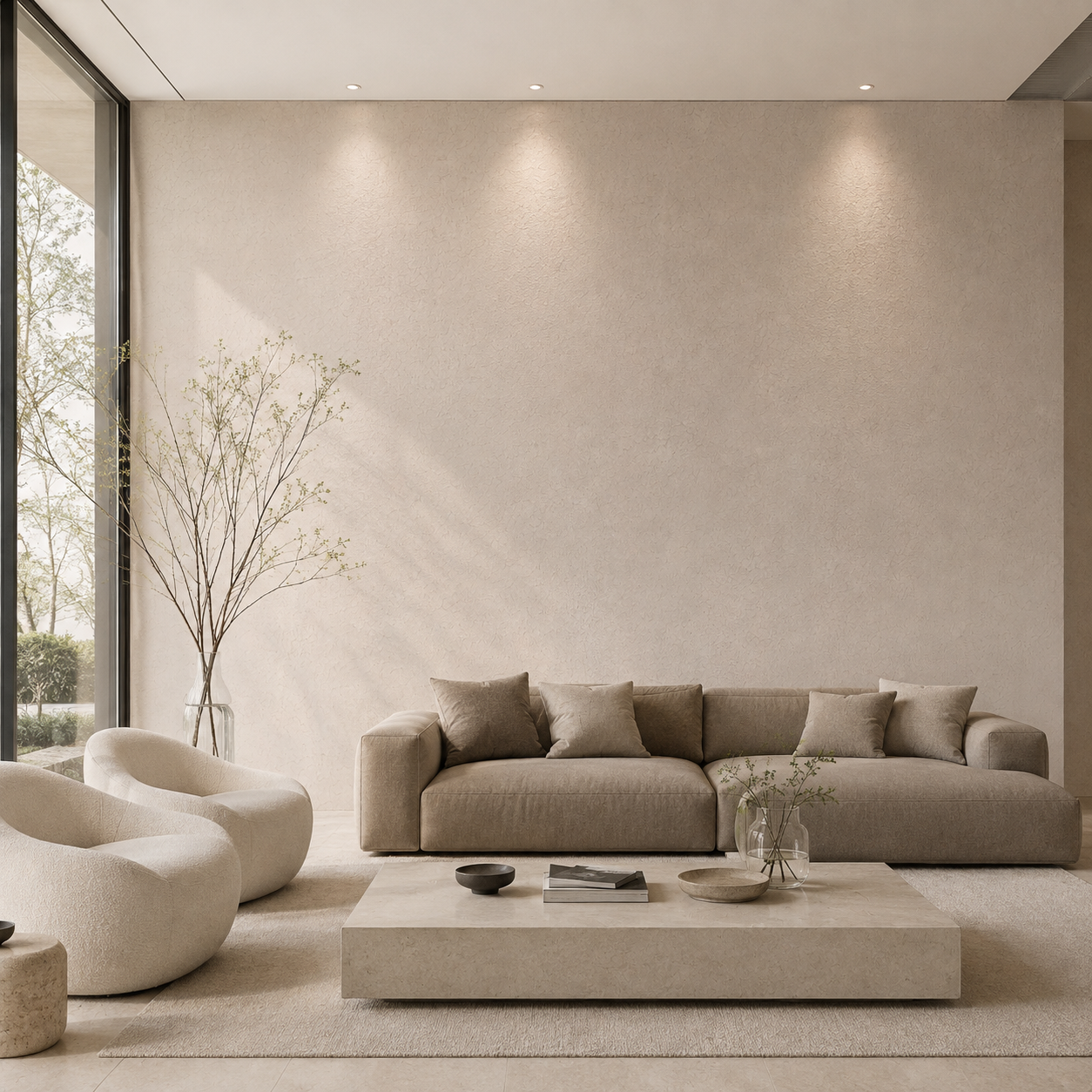 Warm Ivory Fine Crackle Plaster Texture 2