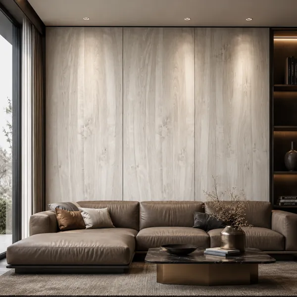 Pale Whitewashed Vertical Grain Wood Texture back