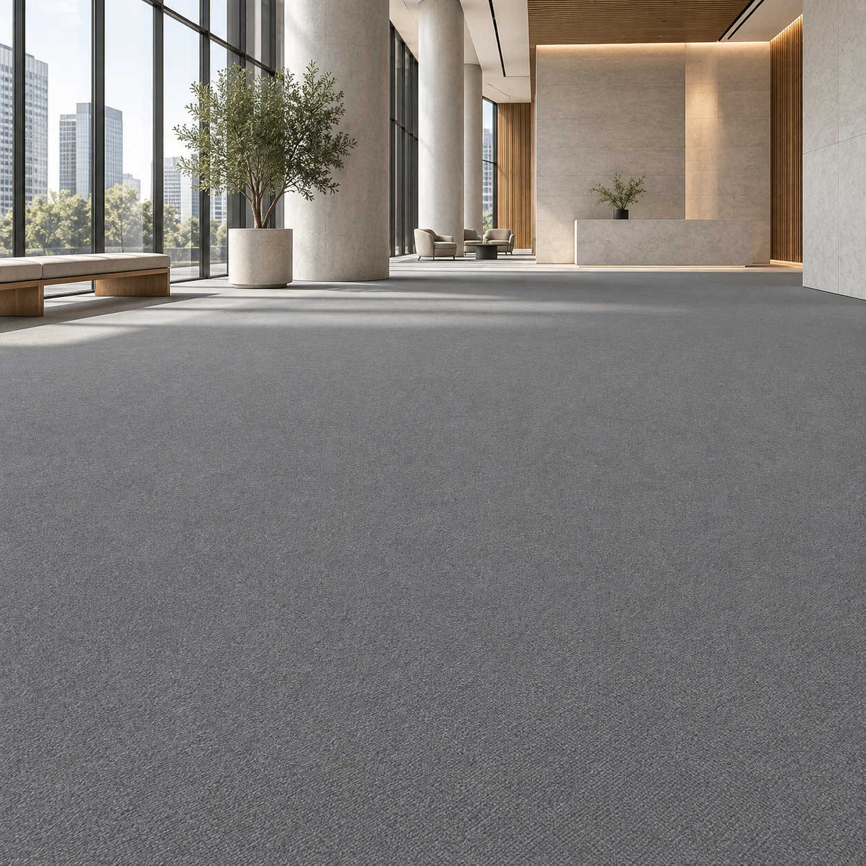 Cool Gray Fine Woven Carpet Texture 2