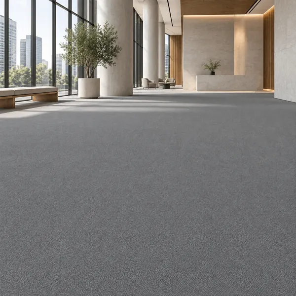 Cool Gray Fine Woven Carpet Texture back