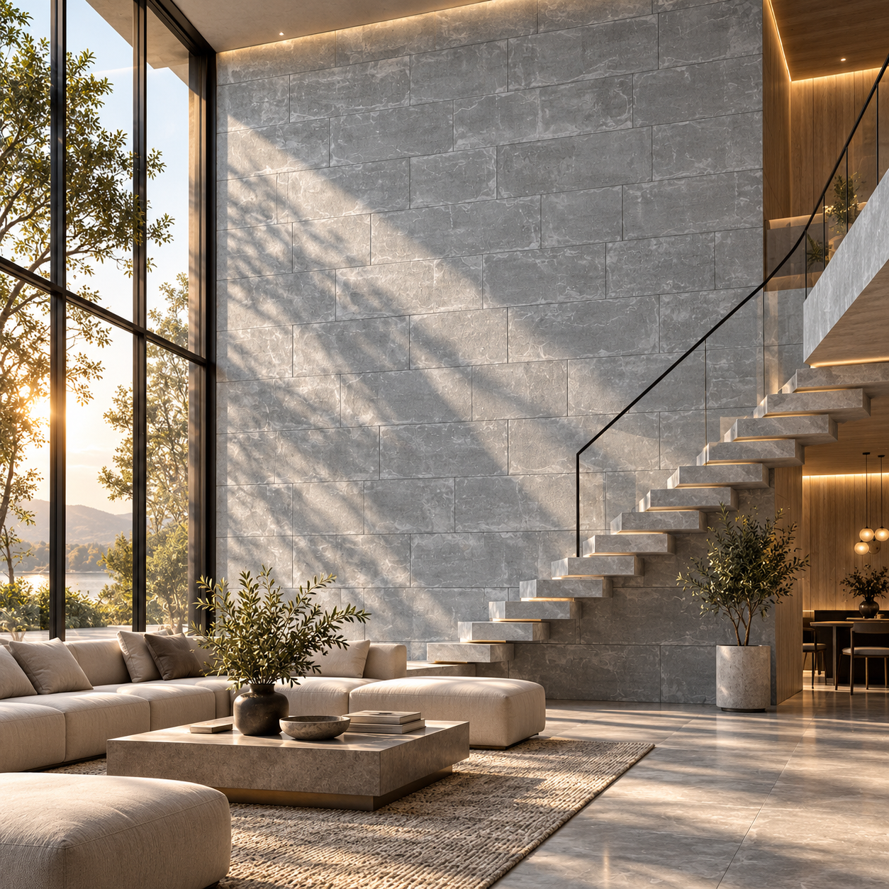 Light Cool Gray Weathered Staggered Concrete Block Texture 2