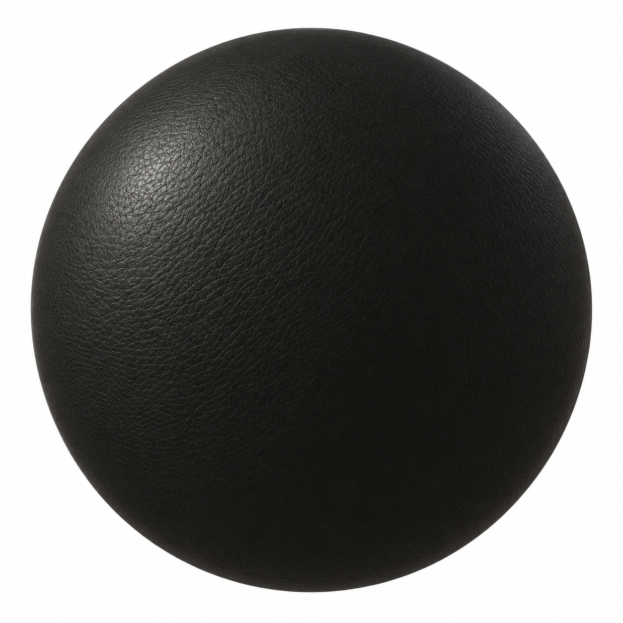 Deep Black Pebbled Grain Leather Texture 1