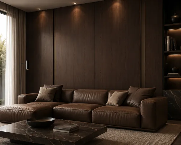 Elongated Cathedral Grain Dark Brown Wood Texture back