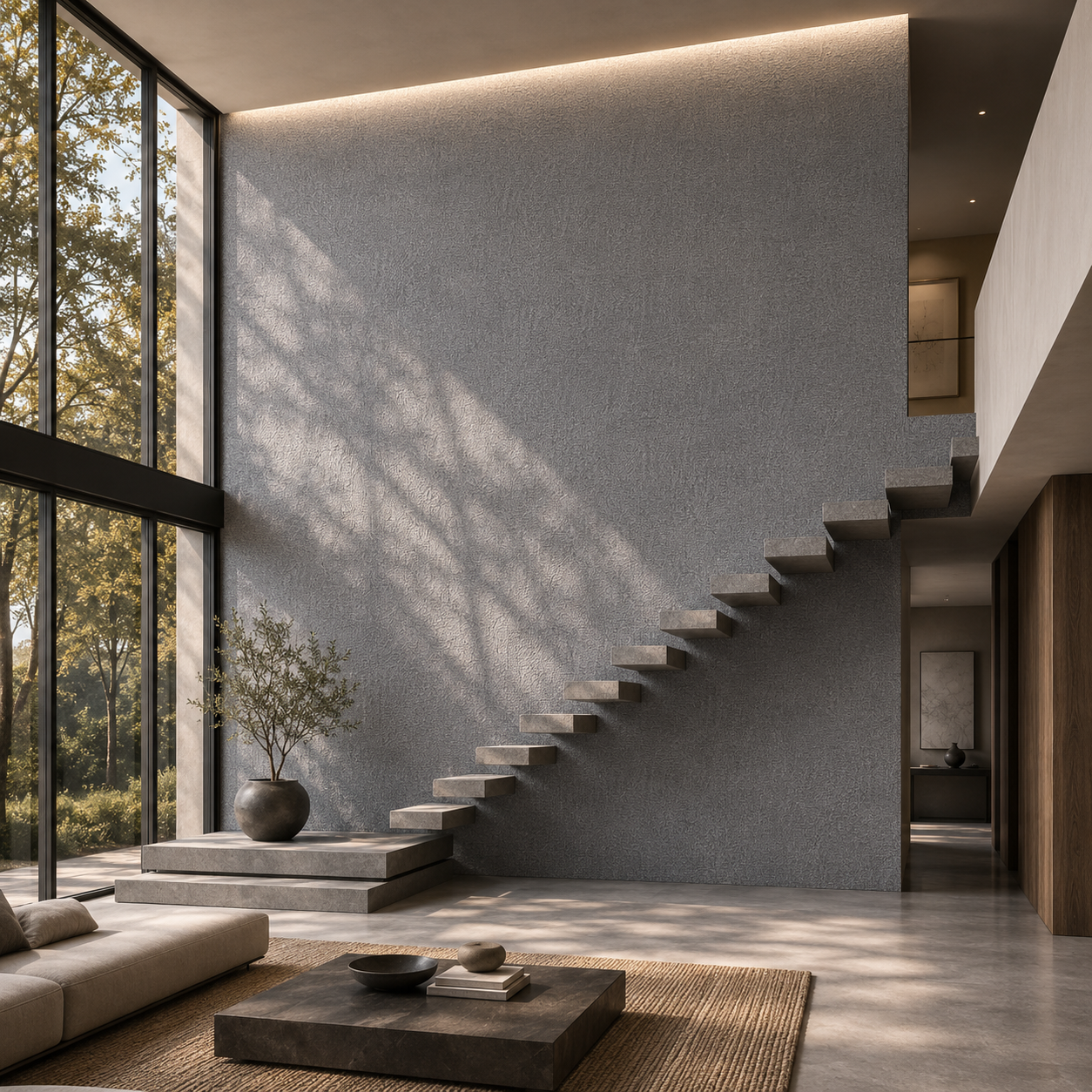Mid Grey Crosshatched Trowel Concrete Texture 2