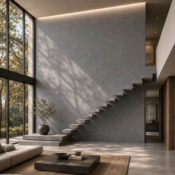 Mid Grey Crosshatched Trowel Concrete Texture back