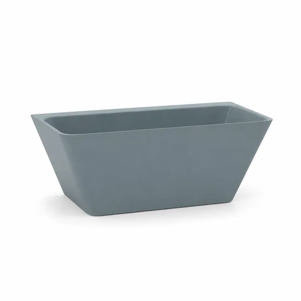 Blue Gray Freestanding Bathtub – Tapered Trapezoid Form 3D Model