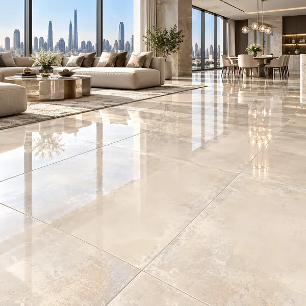 Warm Ivory Washed Concrete Effect Ceramic Texture back