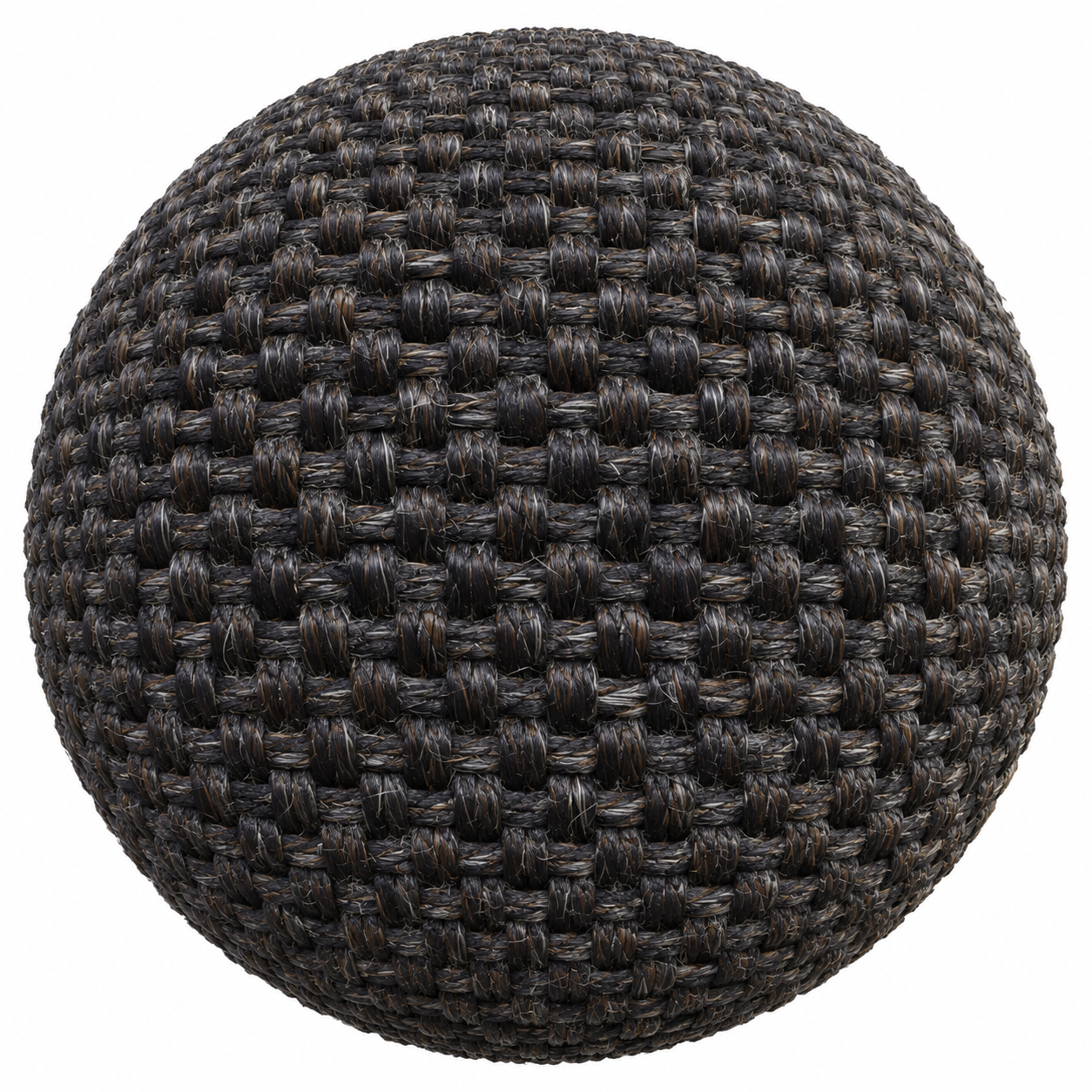Deep Black Basket Weave Carpet Texture 1