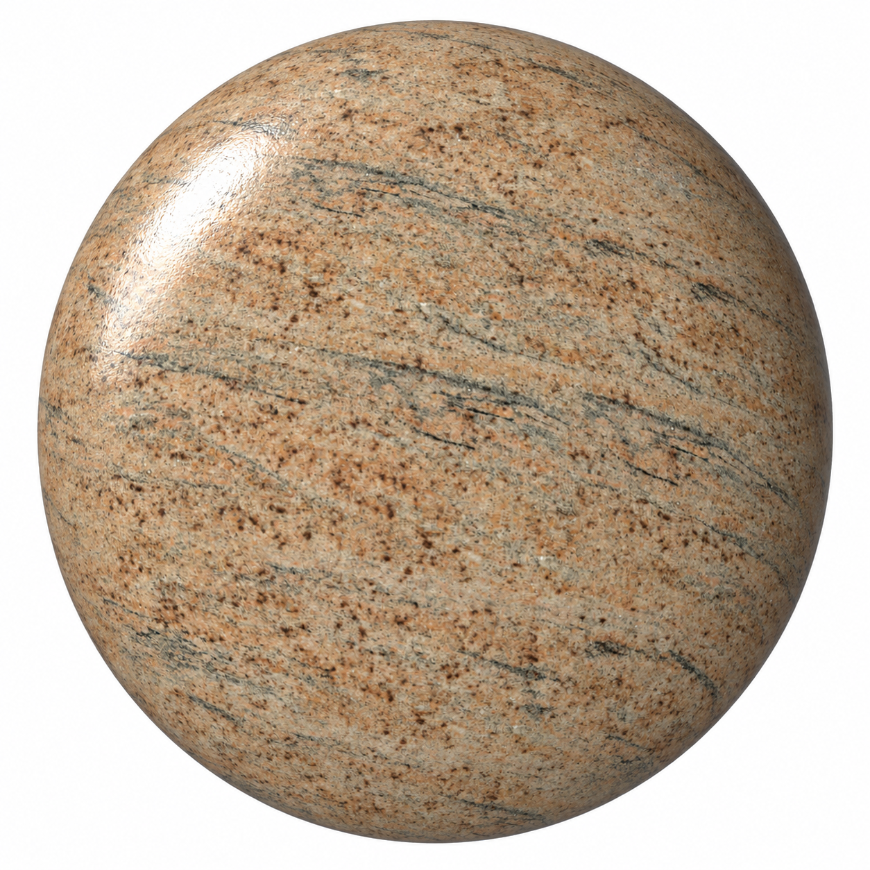 Warm Peach Charcoal Linear Vein Marble Texture