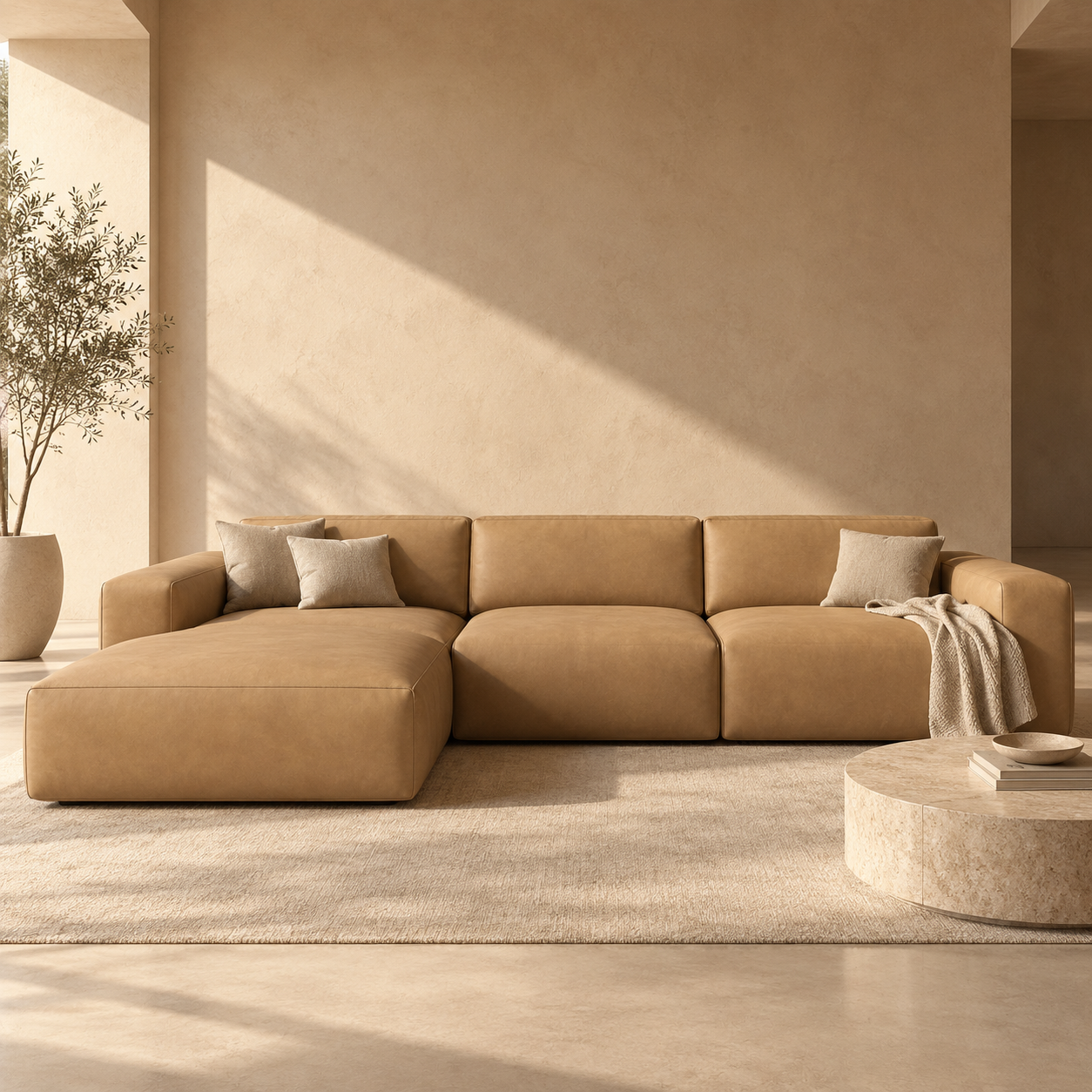 Warm Caramel Fine Grain Leather Texture 2