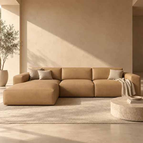 Warm Caramel Fine Grain Leather Texture back