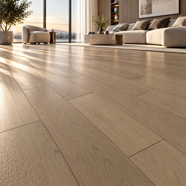 Muted Beige Oak Long Plank Parquet Texture back