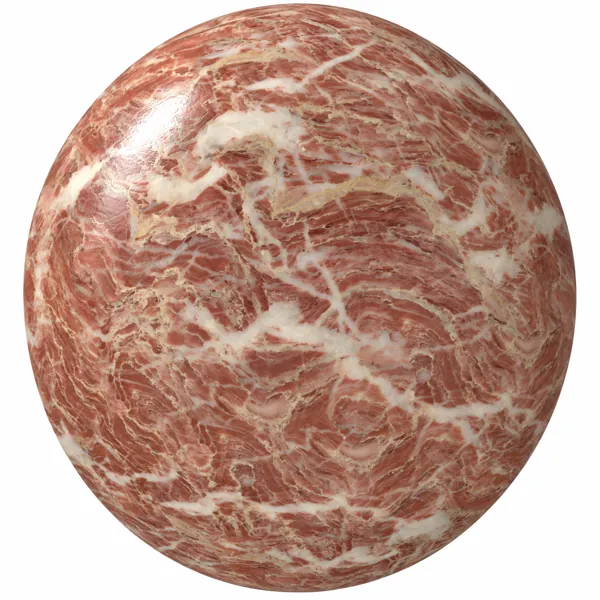 Coral Pink Layered White Vein Marble Texture