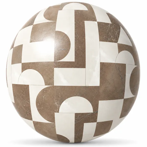 Warm Brown Ivory Geometric Stone Ceramic Texture