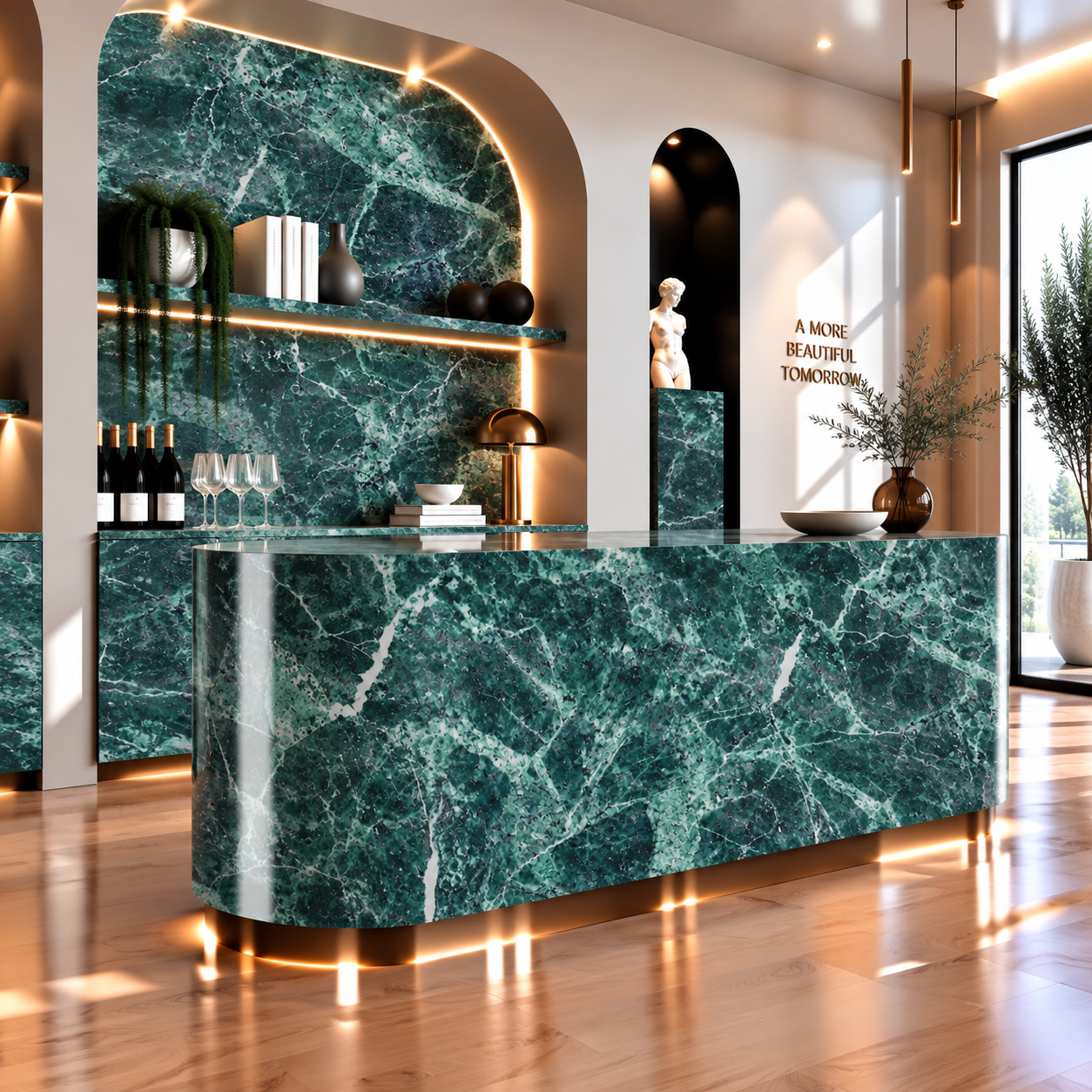 Deep Emerald Fractured Vein Marble Texture 2