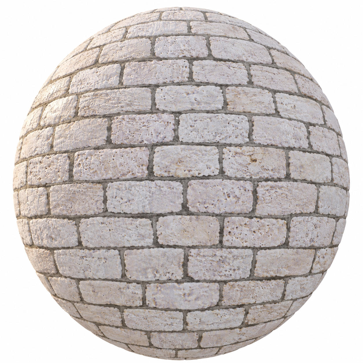 Chalk White Weathered Rectangular Stone Wall Texture 1