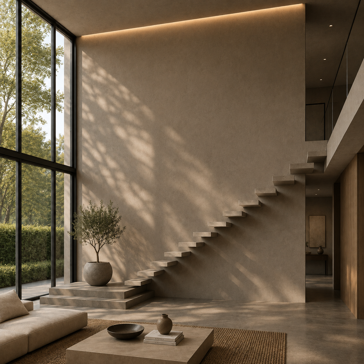 Warm Taupe Soft Mottled Concrete Texture 2